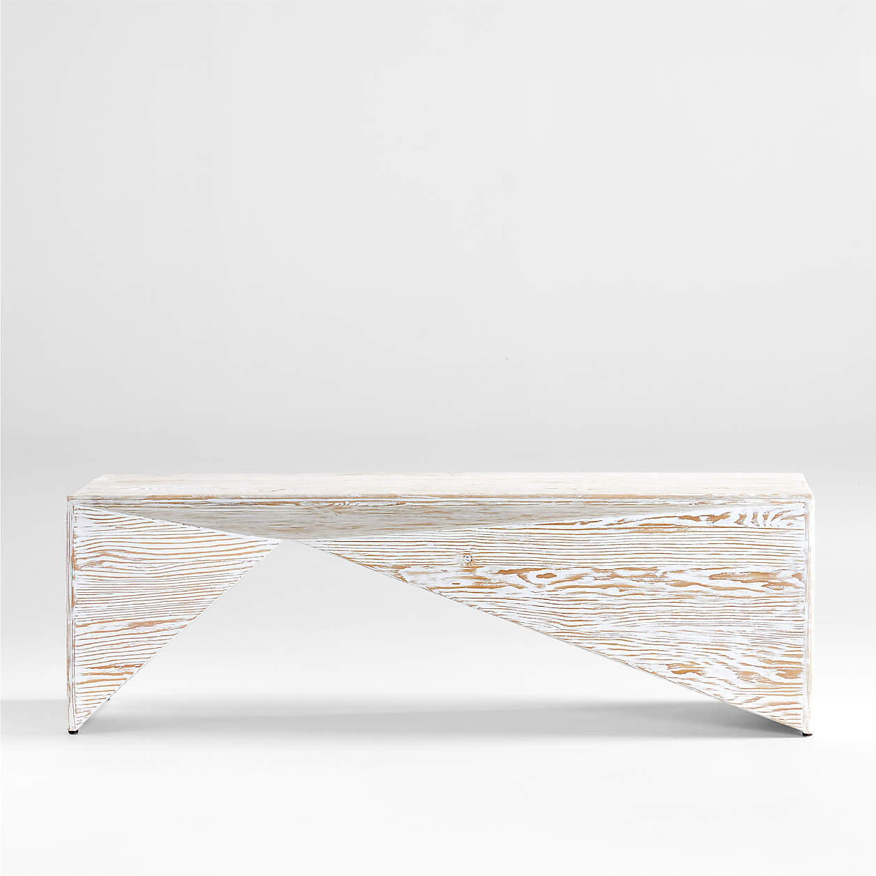Nord White Wood Entryway Bench + Reviews | Crate & Barrel