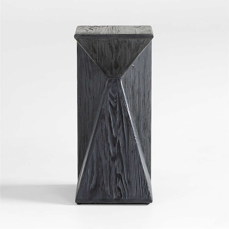 Nord Charcoal Wood End Table + Reviews Crate & Barrel