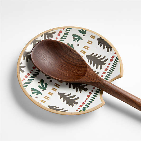 Nordic Fair Isle Ceramic Spoon Rest