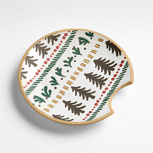 Nordic Fair Isle Ceramic Spoon Rest