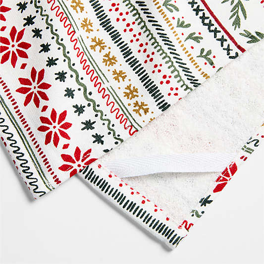 Nordic Fair Isle Organic Cotton Kitchen Towel