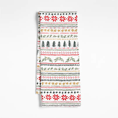 Nordic Fair Isle Organic Cotton Kitchen Towel
