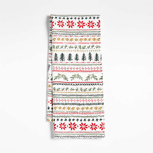 Nordic Fair Isle Organic Cotton Kitchen Towel