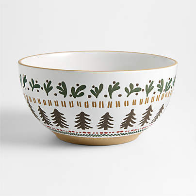 Nordic Fair Isle Large Ceramic Mixing Bowl