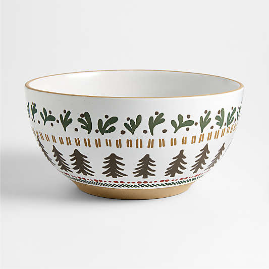 Nordic Fair Isle Large Ceramic Mixing Bowl