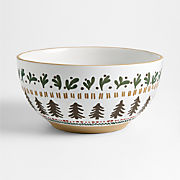 Nordic Fair Isle Large Ceramic Mixing Bowl