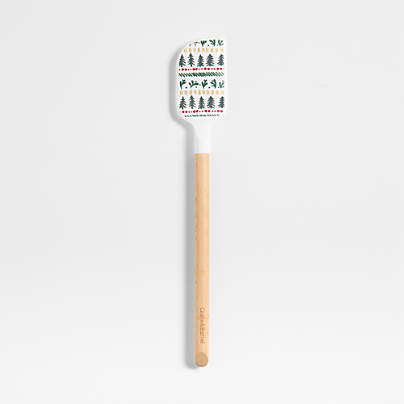 Nordic Fair Isle Silicone and Wood Spatula