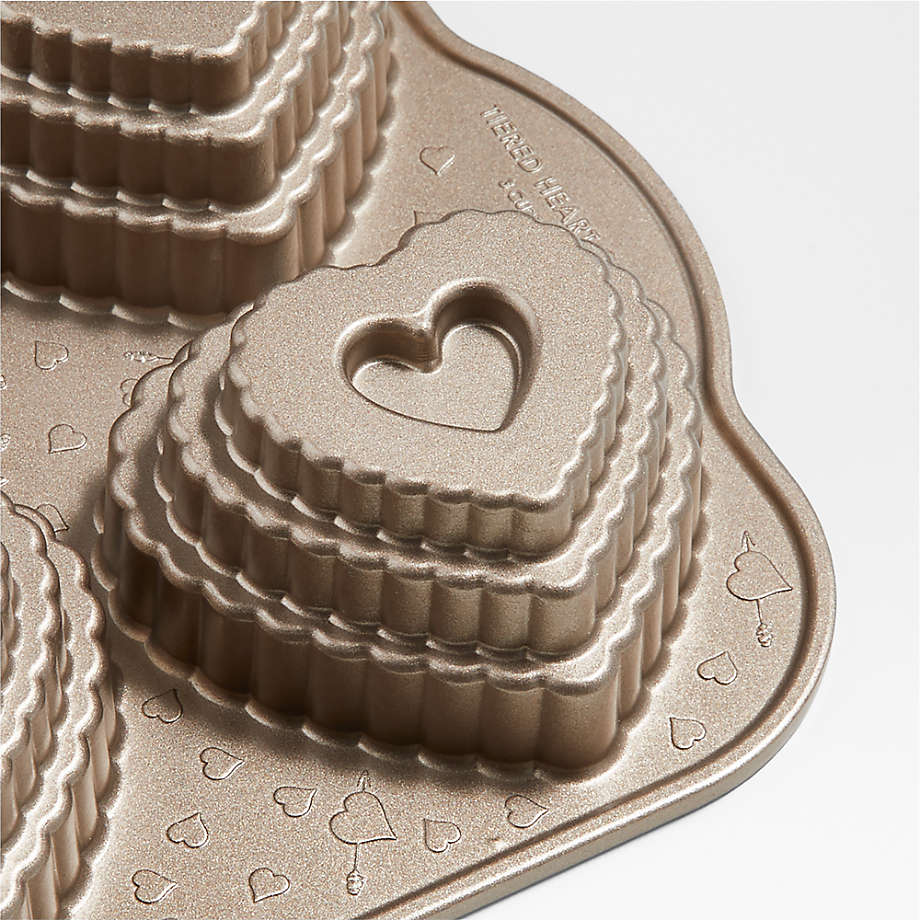Nordic Ware Tiered Heart Cakelet Pan | Crate & Barrel