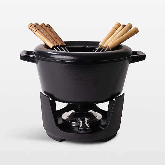 Alva Nori Cast Iron 2.1-Qt.13-Piece Fondue Set