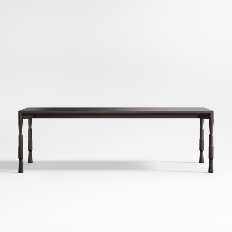 Norin 75"-95" Ebonized Oak Wood Extendable Dining Table