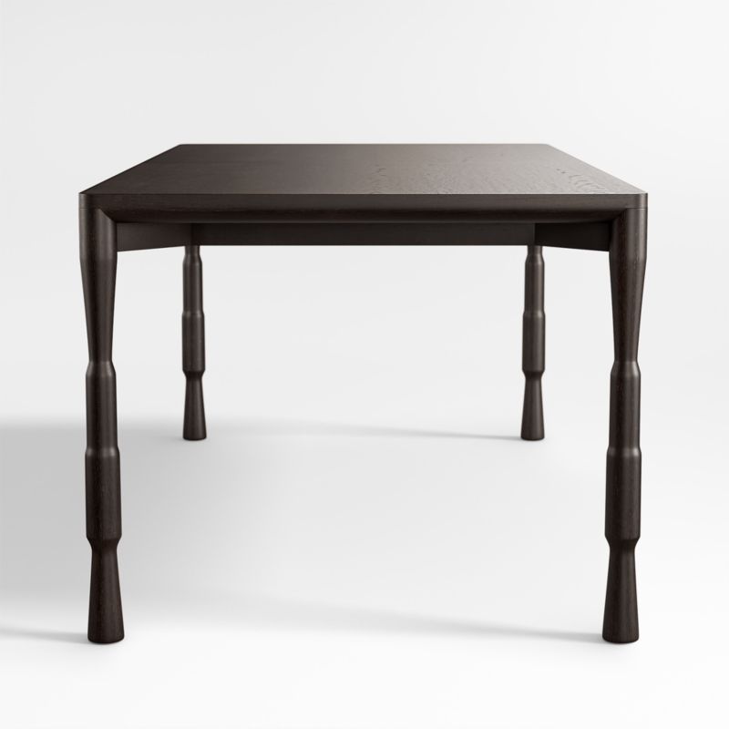 Norin 75"-95" Ebonized Oak Wood Extendable Dining Table