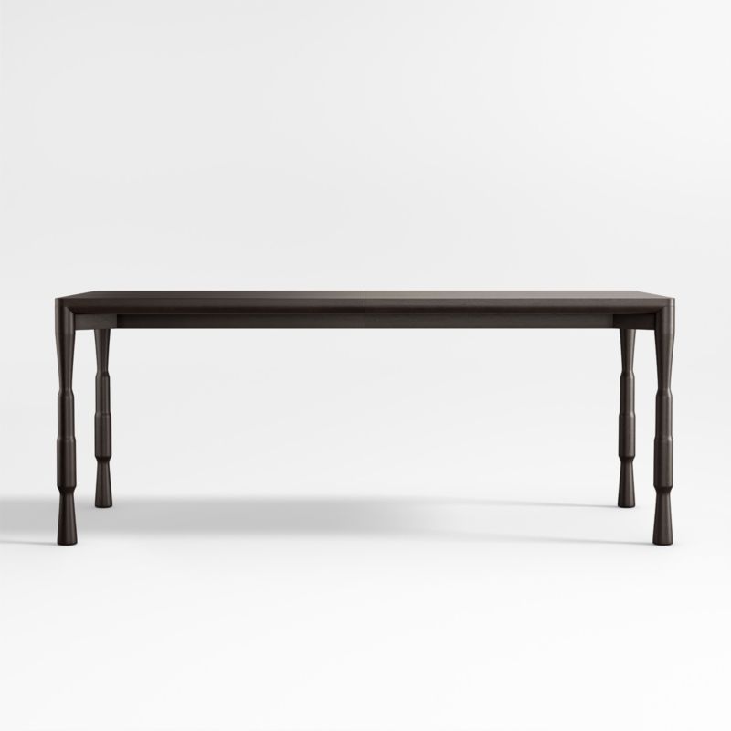 Norin 75"-95" Ebonized Oak Wood Extendable Dining Table