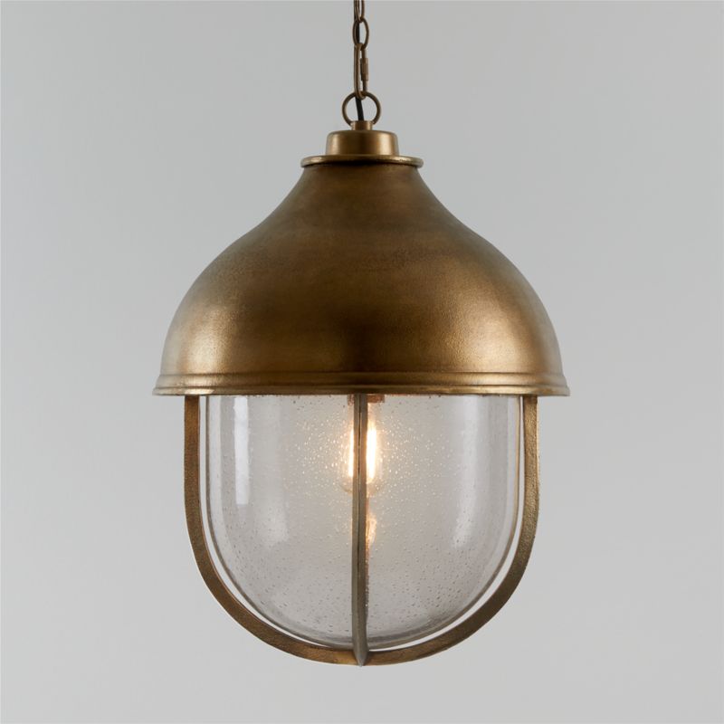 North Large Brass Cage Pendant Light by Leanne Ford - image 0 of 12