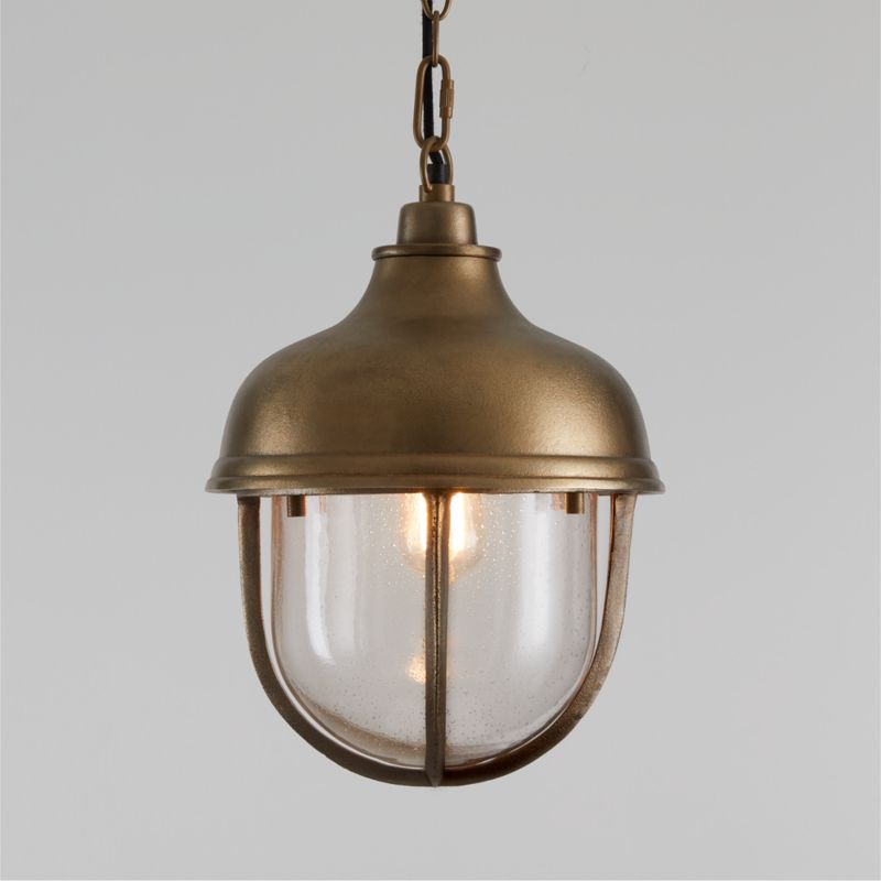 North Small Brass Cage Pendant Light by Leanne Ford - image 0 of 12