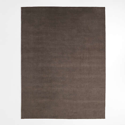 Northbrook Wool Solid Brown Area Rug 6'x9'