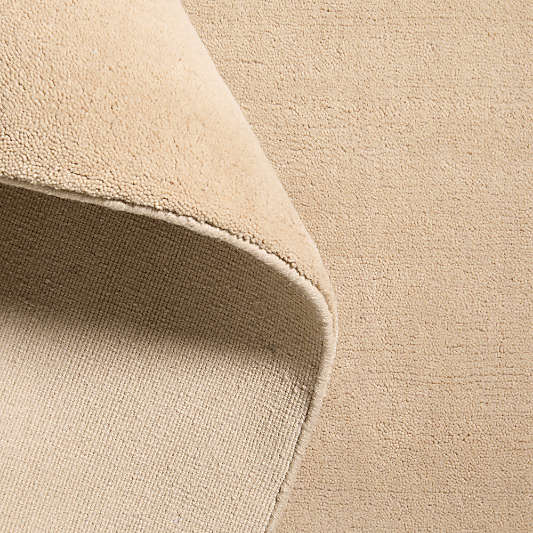 Northbrook Wool Handwoven Camel Tan Rug Swatch 12"x18"