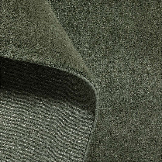 Northbrook Wool Handwoven Green Rug Swatch 12"x18"