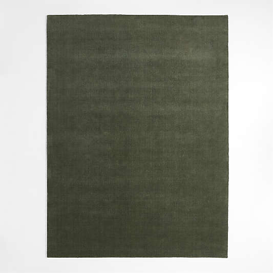 Northbrook Wool Solid Green Area Rug 9'x12'