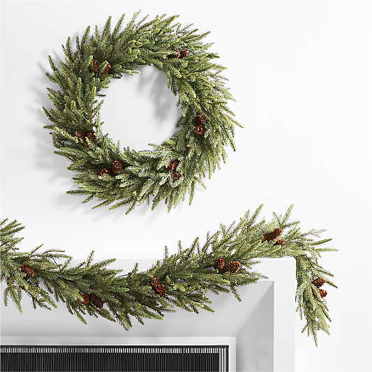 Norway Spruce Holiday Wreath and Garland Set