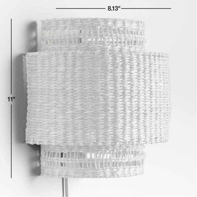 Nossa Natural Woven Plug In Wall Sconce Light