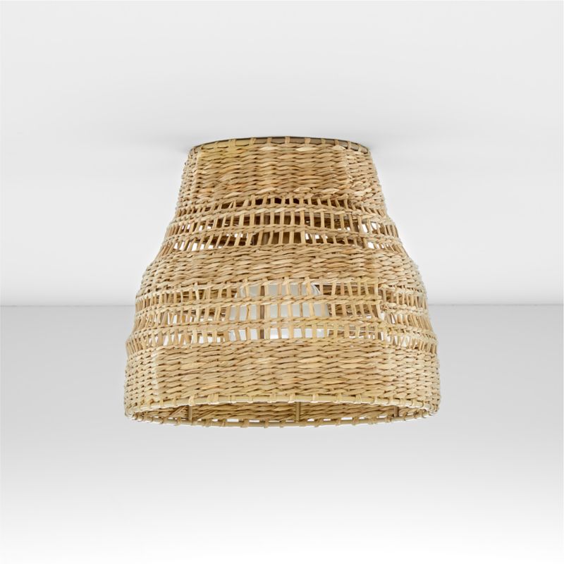 Nossa Natural Woven Flush Mount Light