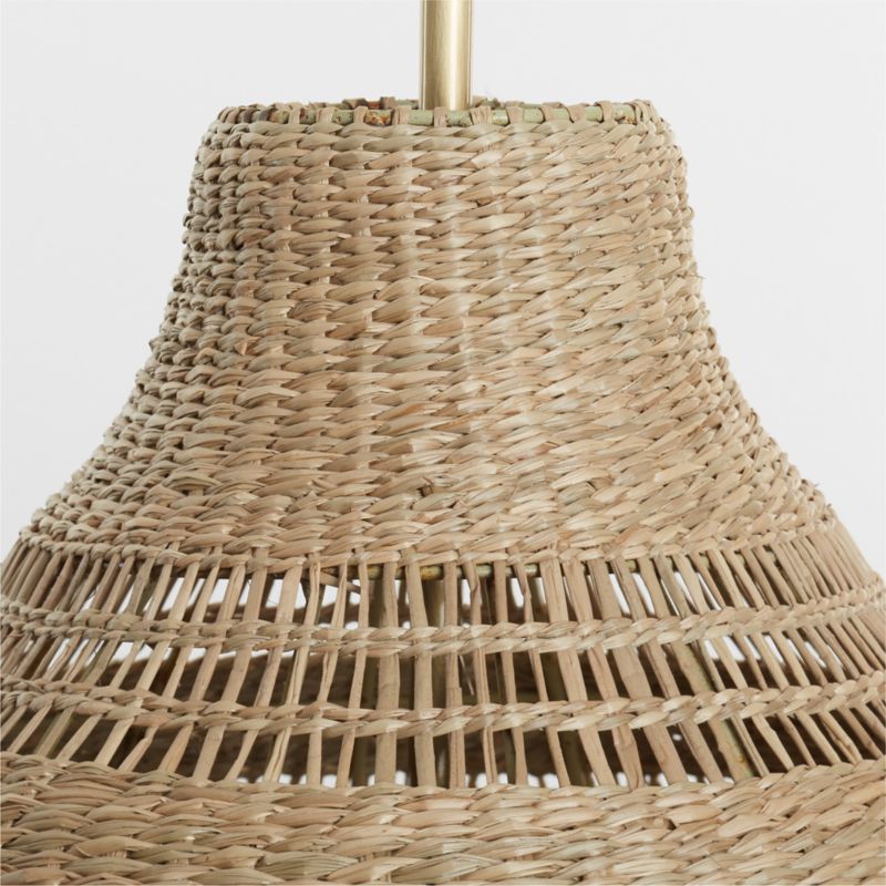 Nossa Medium Natural Woven Pendant Light - image 14 of 18