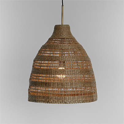 Nossa Medium Natural Woven Pendant Light