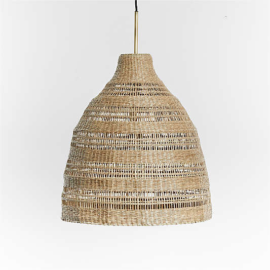 Nossa Medium Natural Woven Pendant Light 20"