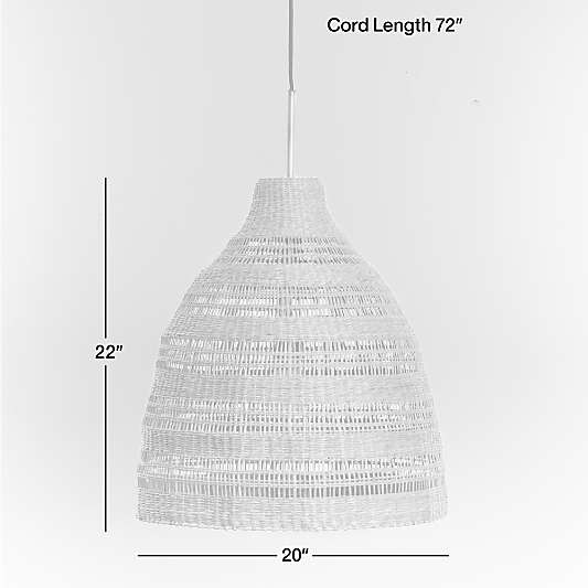 Nossa Medium Natural Woven Pendant Light