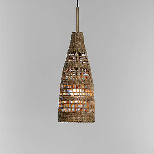 Nossa Small Natural Woven Pendant Light