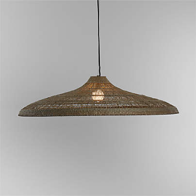 Nossa Wide Natural Woven Pendant Light