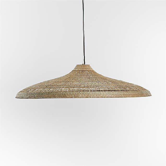 Cabo Large Woven Pendant Light + Reviews Crate & Barrel