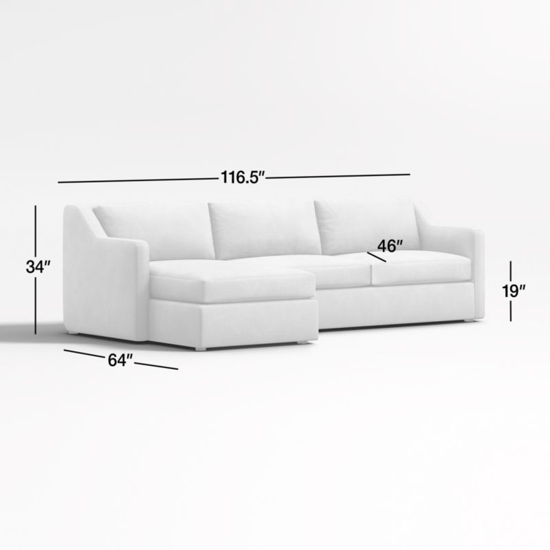 Notch 2-Piece Left-Arm Storage Chaise Sectional Sofa + Reviews | Crate ...