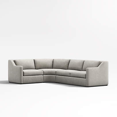 Notch 3 Piece Wedge Sectional Sofa