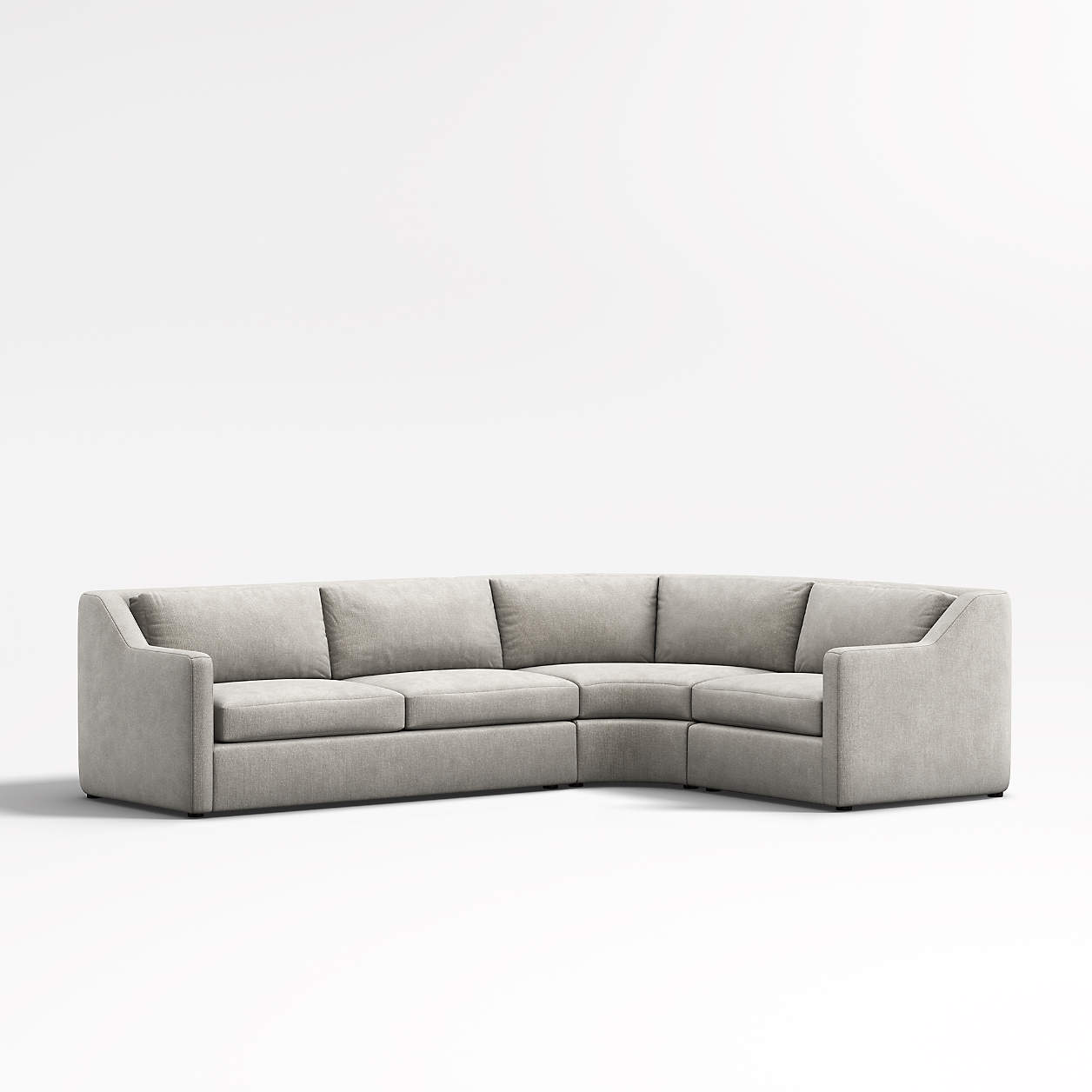 Notch 3Piece Wedge Sectional Sofa Crate & Barrel