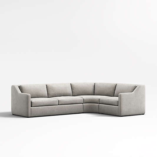 Notch 3-Piece Wedge Sectional Sofa