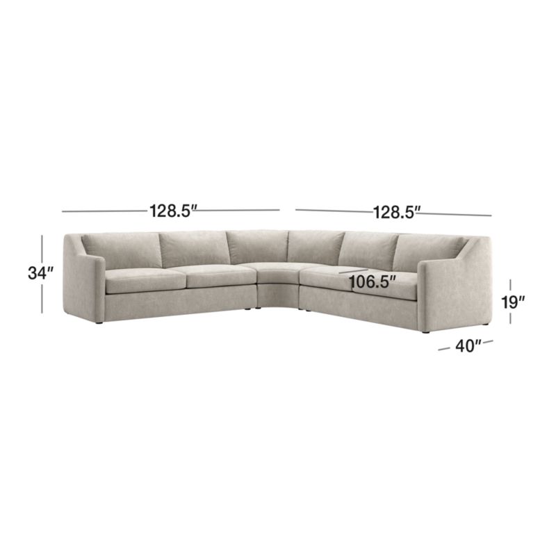 View Notch 3-Piece Sectional Sofa - image 2 of 6