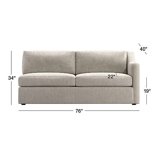 Notch Right-Arm Sofa Sectional Piece
