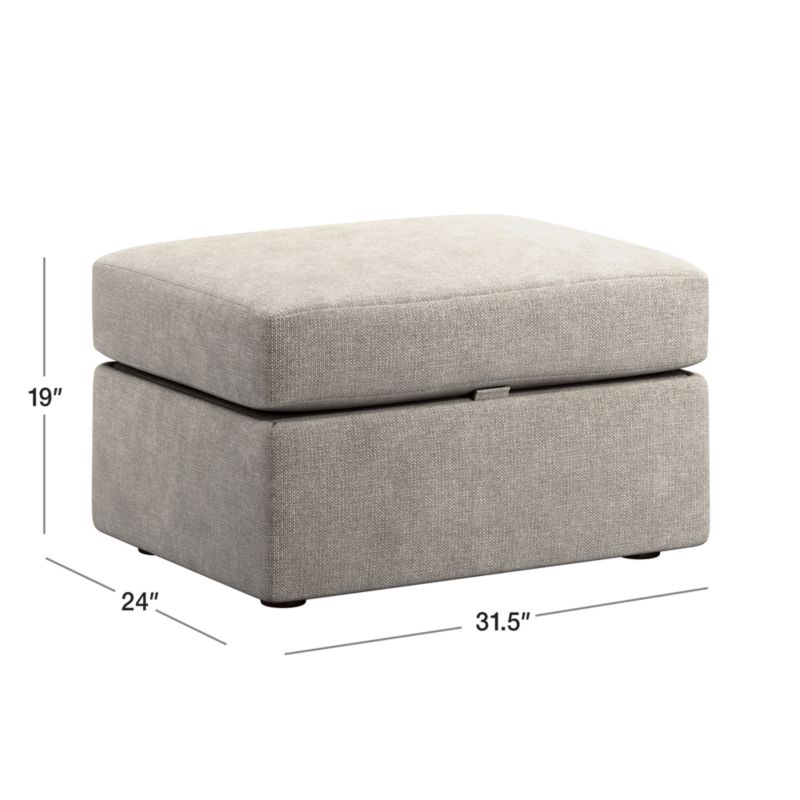 View Notch Storage Ottoman - image 3 of 6