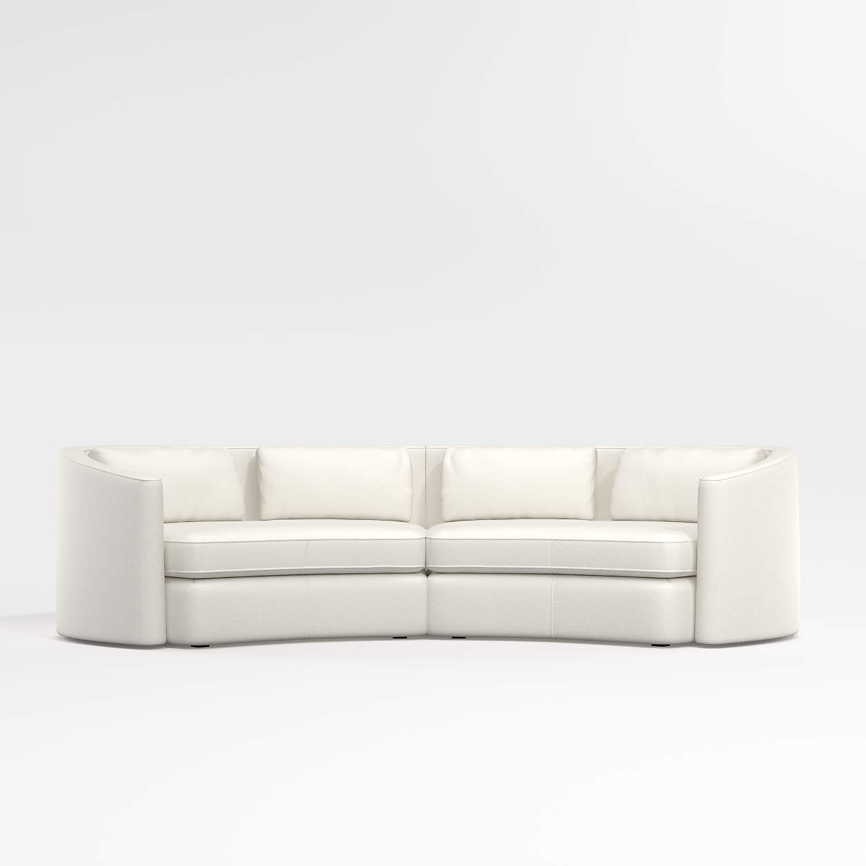 Nouveau 2Piece Curved Sectional Sofa + Reviews Crate & Barrel