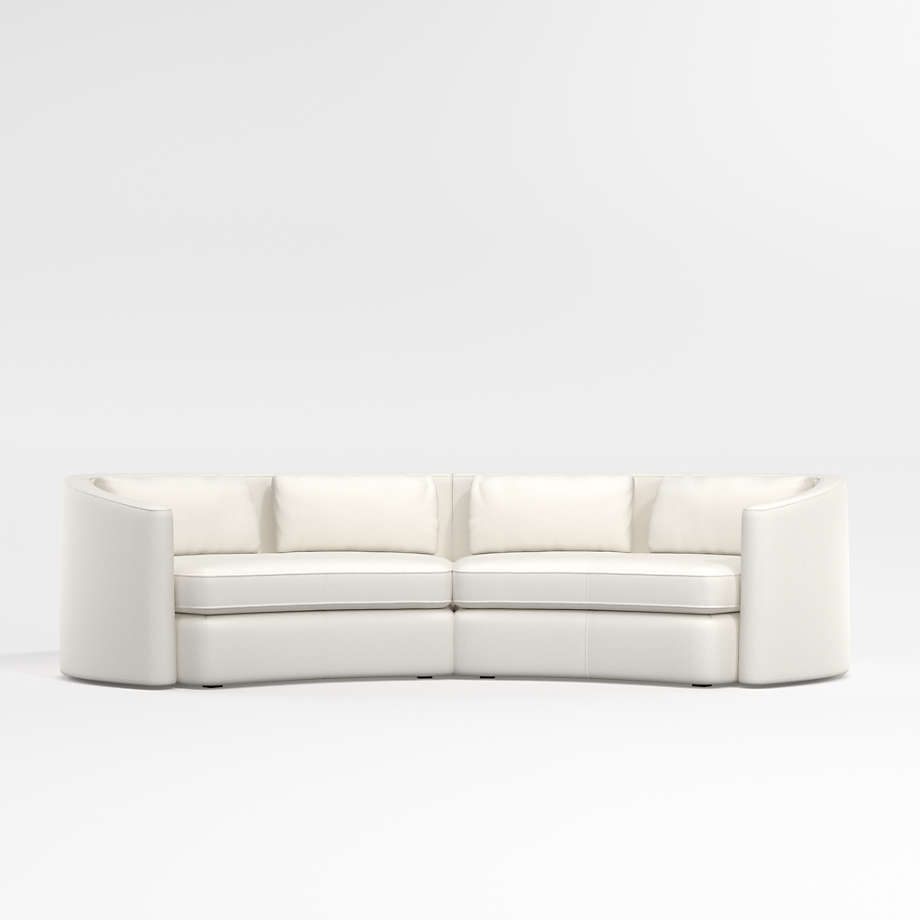 Nouveau Curved Right Arm Sectional Sofa Reviews Crate Barrel