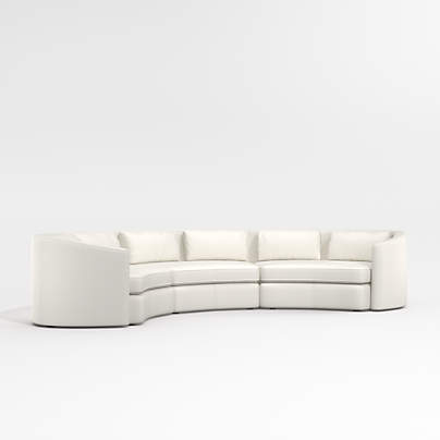 Nouveau 3-Piece Curved Sectional Sofa