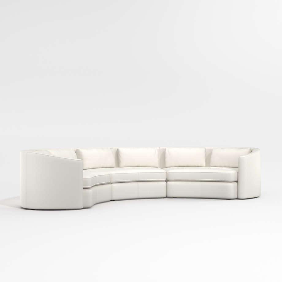 French Neiman Marcus Horchow curved French sectional sofa