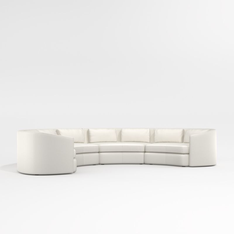 Nouveau 4-Piece Curved Sectional Sofa - image 1 of 6