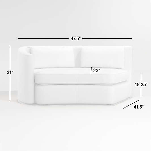 Nouveau Curved Left-Arm Sectional Sofa