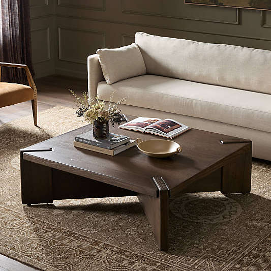 Nova Tobacco Oak 48" Square Coffee Table