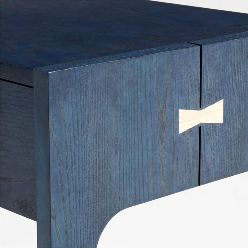 Nova Indigo Dyed Ash Wood Kids Nightstand with Drawer - image 5 of 6