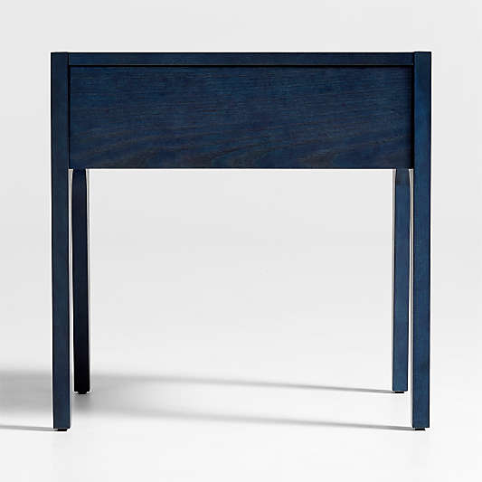 Nova Indigo Dyed Ash Wood Kids Nightstand with Drawer