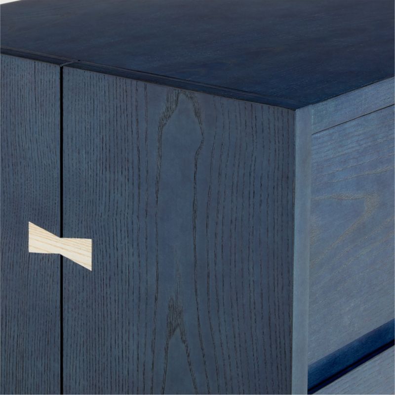 Nova Indigo Dyed Ash Wood Wide 6-Drawer Kids Dresser - image 9 of 11