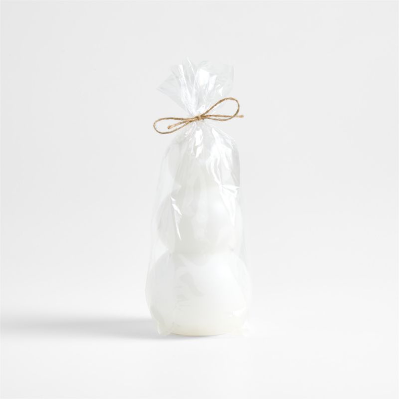 White 13" Snowman Candle - image 3 of 4